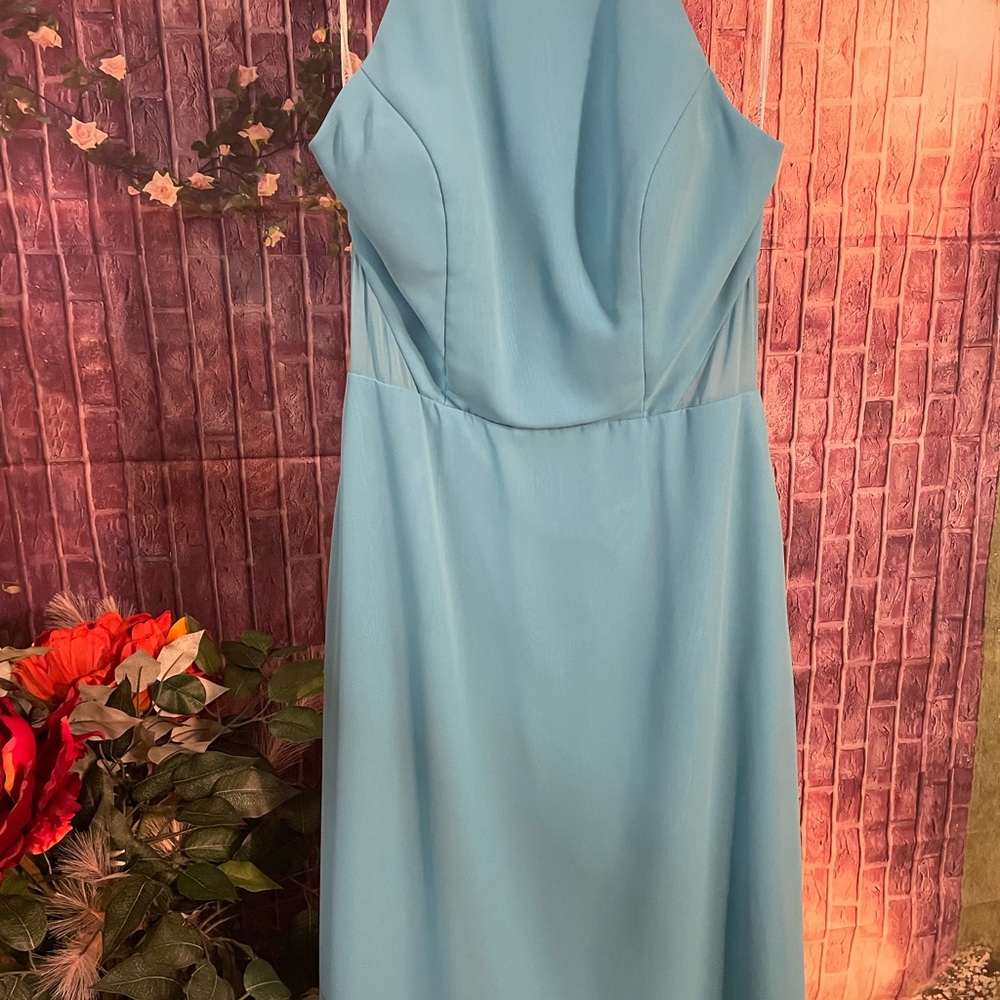 Elegant Blue Sleeveless Dress
